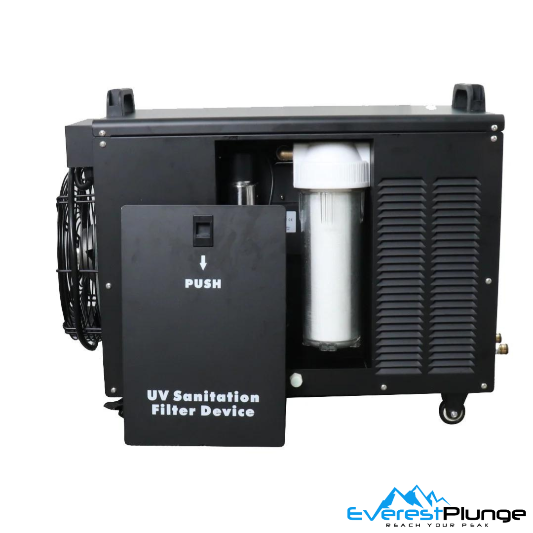 White Cold plunge +  EP1™ 1HP UV Filtered Cooling Motor