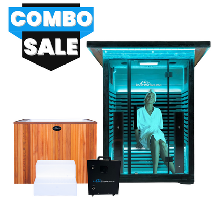 Obsidian Sauna +  Cedar Pro Ice bath